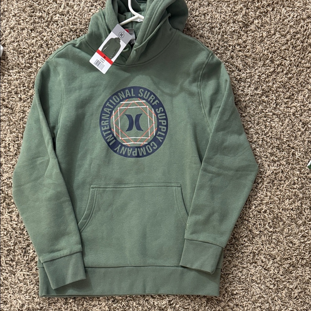 Hurley Olive Green Surf Hoodie size medium nwt